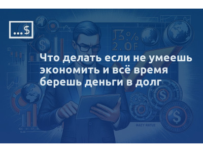 Что делать если не умеешь экономить и всё время берешь деньги в долг