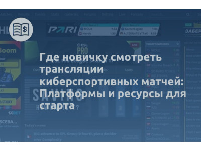 Где новичку смотреть трансляции киберспортивных матчей: Платформы и ресурсы для старта