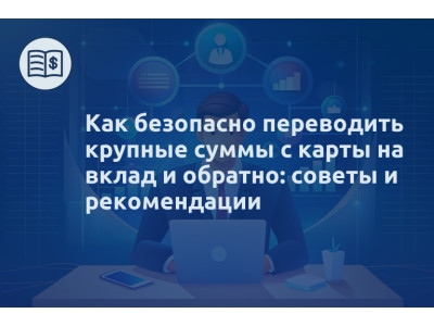 Как безопасно переводить крупные суммы с карты на вклад и обратно: советы и рекомендации