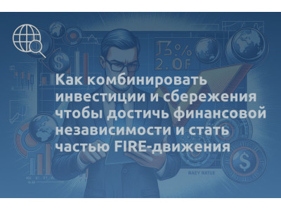 Как комбинировать инвестиции и сбережения чтобы достичь финансовой независимости и стать частью FIRE-движения