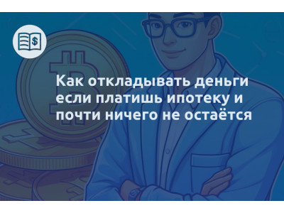 Как откладывать деньги если платишь ипотеку и почти ничего не остаётся
