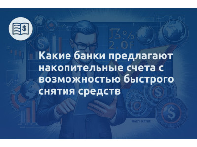 Какие банки предлагают накопительные счета с возможностью быстрого снятия средств