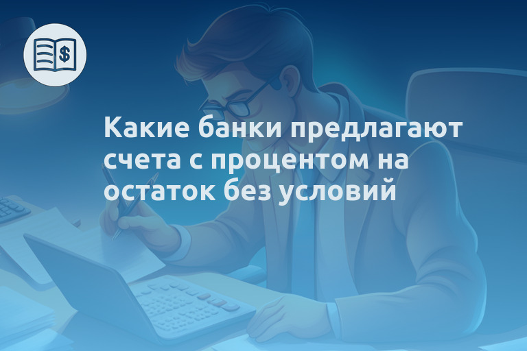 Какие банки предлагают счета с процентом на остаток без условий