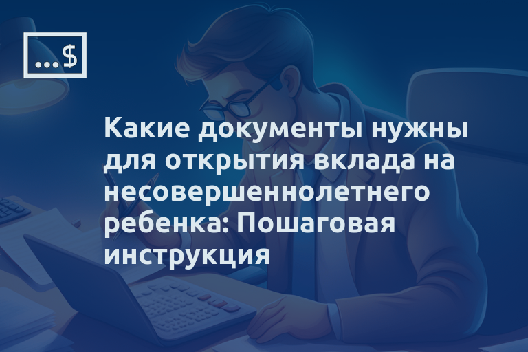 Какие документы нужны для открытия вклада на несовершеннолетнего ребенка: Пошаговая инструкция