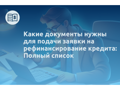 Какие документы нужны для подачи заявки на рефинансирование кредита: Полный список