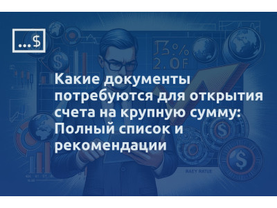 Какие документы потребуются для открытия счета на крупную сумму: Полный список и рекомендации
