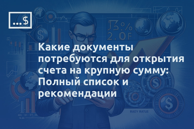 Какие документы потребуются для открытия счета на крупную сумму: Полный список и рекомендации