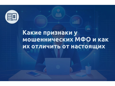 Какие признаки у мошеннических МФО и как их отличить от настоящих